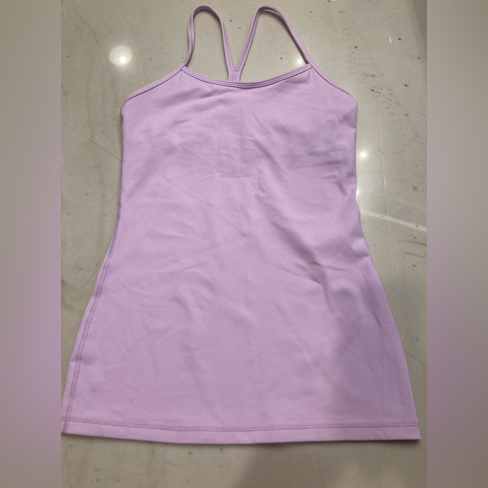 Lululemon Power Y Tank Strawberry Milkshake Color Size 6